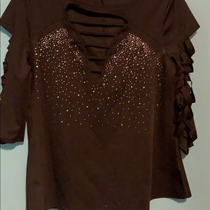 NWOT rhinestone top